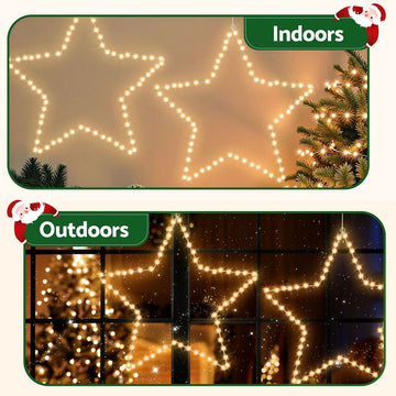 Jingle Jollys Christmas Lights 50cm Star 70 LED Xmas Decorations - 0
