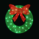 0.6M Christmas Lights 50 LED Motif Solar Wreath Xmas Decorations Jingle Jollys-1