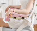 A pair of Memory Foam Chair Armrest Pads Curved Elbow Support Cushion Pink Ergonomic Pressure Relief Cover for Office Gaming Chair WFH Setup - RnR Galore