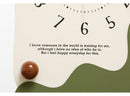 Abstract Modern Wall Clock - Silent Non - Ticking Decorative Clock with Wavy Design & Ceramic Accent(green) - RnR Galore
