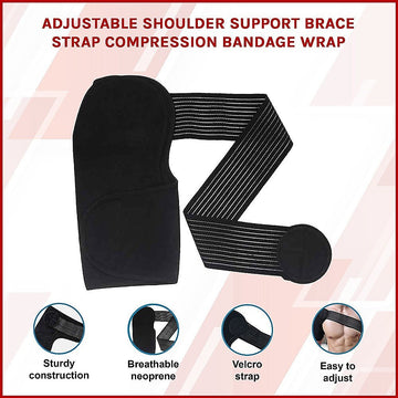 Adjustable Shoulder Support Brace Strap Compression Bandage Wrap - RnR Galore