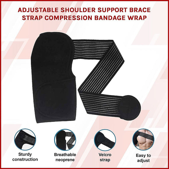Adjustable Shoulder Support Brace Strap Compression Bandage Wrap - RnR Galore