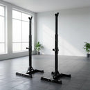Adjustable Squat Rack Pair Steel Barbell Bench Press Stands Gym Home - RnR Galore