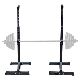 Adjustable Squat Rack Pair Steel Barbell Bench Press Stands Gym Home - RnR Galore