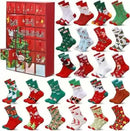 Advent Calendar 2025 Adult Men 24 Days of Christmas Cotton Socks US 7 - 13 Fun Christmas Sock Advent Calendar for Men Funny Gifts for Dad Boyfriend Husband Brother Random Socks Gift Box - RnR Galore