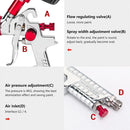 Air HVLP Spray Gun Paint Gun 600CC Gravity Feed Cup 1.4mm 1.7mm 2mm Tip AU Stock - RnR Galore