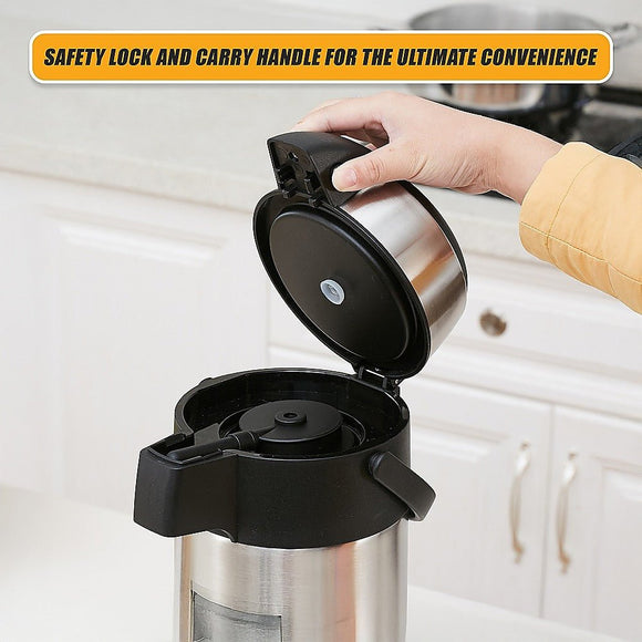 Air Pot for Tea Coffee 5L Pump Action Insulated Airpot Flask Drink Dispenser - RnR Galore