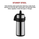 Air Pot for Tea Coffee 5L Pump Action Insulated Airpot Flask Drink Dispenser - RnR Galore