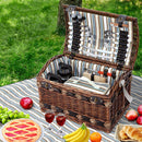 Alfresco 4 Person Picnic Basket Set Insulated Storage Blanket - RnR Galore