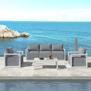 Alfresco 5 - Seater Deep - Seated Patio Set – White - RnR Galore