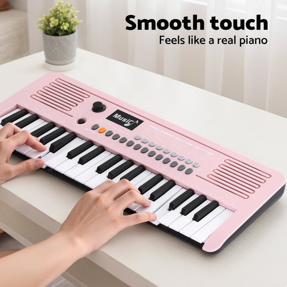 Alpha 37 - Key Digital Piano Keyboard for Kids Beginners Electronic Keyboard Piano Gift Pink - RnR Galore