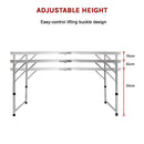 Aluminium Folding Table 120cm Portable Indoor Outdoor Picnic Party Camping Tables - RnR Galore