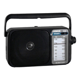AM/FM Mantle Radio (Black) Battery Operated, w/ Bandwidth 540 - 1600 - RnR Galore