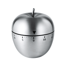 Apple Shape Stainless Steel Kitchen Timer Mechanical Cooking Timer - Wind - Up 60 Minute Countdown Timer - Loud Ring 72dB Baking Tool with Non - Slip Base - Battery - Free Analog Timer for Home Office - RnR Galore