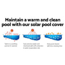 Aquabuddy Pool Cover 11x6.2m 400 Micron Swimming Pool Solar Blanket Blue Silver - RnR Galore