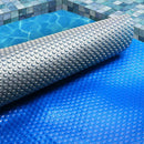 Aquabuddy Pool Cover 11x6.2m 400 Micron Swimming Pool Solar Blanket Blue Silver - RnR Galore