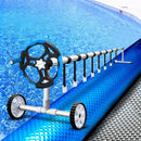 Aquabuddy Pool Cover 500 Micron 10.5x4.2m Silver Swimming Pool Solar Blanket 5.5m Blue Roller - RnR Galore