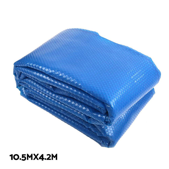 Aquabuddy Pool Cover 500 Micron 10.5x4.2m Silver Swimming Pool Solar Blanket 5.5m Roller - RnR Galore