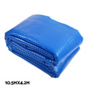 Aquabuddy Pool Cover 500 Micron 10.5x4.2m Swimming Pool Solar Blanket 5.5m Blue Roller - RnR Galore