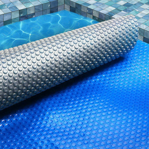 Aquabuddy Pool Cover 500 Micron 10x4m Swimming Pool Solar Blanket Blue Silver - RnR Galore