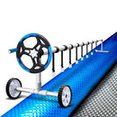 Aquabuddy Pool Cover 500 Micron 6.5x3m Silver Swimming Pool Solar Blanket 5.5m Blue Roller - RnR Galore