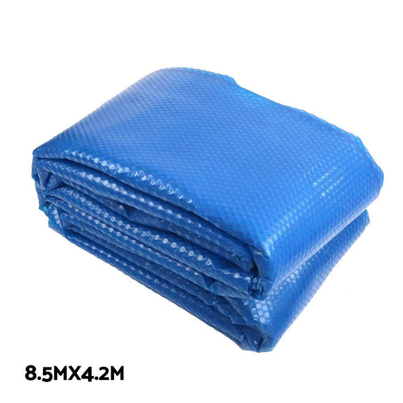 Aquabuddy Pool Cover 500 Micron 8.5x4.2m Swimming Pool Solar Blanket 5.5m Roller - RnR Galore