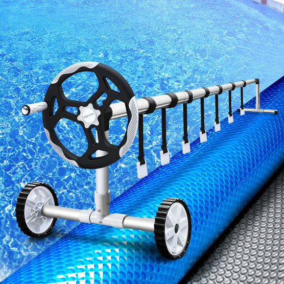Aquabuddy Pool Cover 500 Micron 8.5x4.2m Swimming Pool Solar Blanket 5.5m Roller - RnR Galore