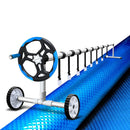 Aquabuddy Pool Cover 8x4.2m 400 Micron Swimming Pool Solar Blanket 5.5m Roller Blue - RnR Galore