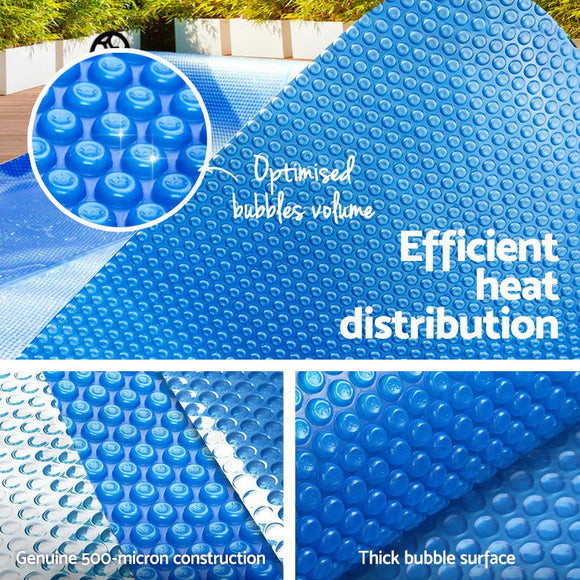 Aquabuddy Pool Cover 8x4.2m 400 Micron Swimming Pool Solar Blanket Blue - RnR Galore