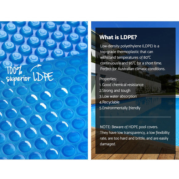 Aquabuddy Pool Cover 8x4.2m 400 Micron Swimming Pool Solar Blanket Blue - RnR Galore