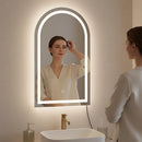 Arched LED Wall Mirror Bathroom Mirrors Makeup Anti - fog 600mm x 1000mm - RnR Galore