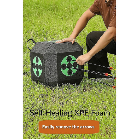 Archery 3D Dice Target Cube Reusable 18 Sides 23CM Self Healing XPE Foam Target - RnR Galore