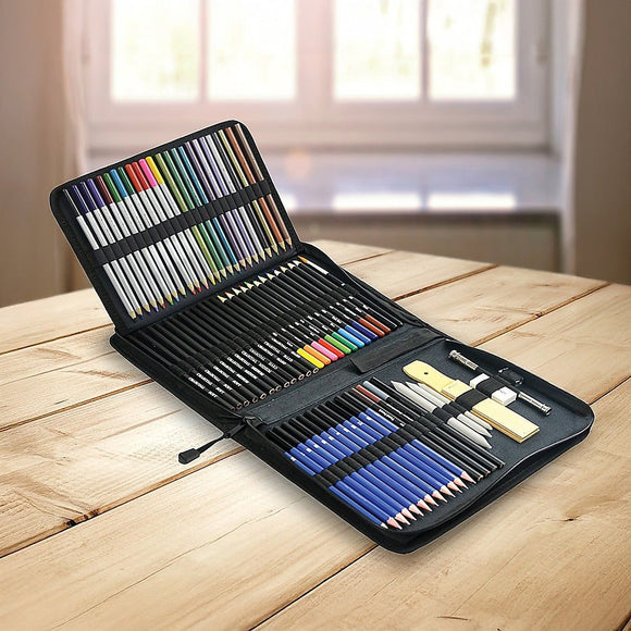 Art Sketch Pencils Oil Drawing Colouring Graphite Charcoal Pencil Set 72pcs/set - RnR Galore