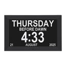 Artiss 10" Digital Day Clock Alarm Calendar Dementia Date Week Desk Clocks Black - RnR Galore