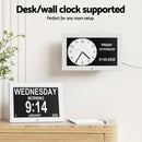 Artiss 10" Digital Day Clock Alarm Calendar Dementia Date Week Desk Clocks White - RnR Galore