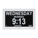 Artiss 10" Digital Day Clock Alarm Calendar Dementia Date Week Desk Clocks White - RnR Galore