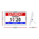Artiss 10" Digital Day Clock Alarm Calendar Dementia Date Week Desk Clocks White - RnR Galore