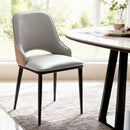 Artiss 1x Dining Chair Hollow PU Leather Kitchen Lounge Cafe Accent Chairs Grey - RnR Galore