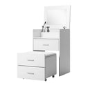 Artiss 2 - in - 1 Dressing Table Stool Set Bedside Table White - RnR Galore