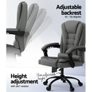Artiss 2 Point Massage Office Chair Fabric Black - RnR Galore
