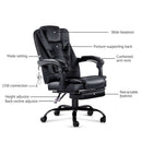 Artiss 2 Point Massage Office Chair PU Leather Footrest Black - RnR Galore