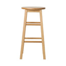 Artiss 2x Bar Stools Round Chairs Wooden Nature - RnR Galore