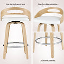 Artiss 2x Bar Stools Swivel Dining Chairs Low Back Counter Seat PU Cushion - RnR Galore