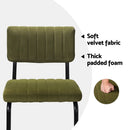 Artiss 2x Bar Stools Velvet Chairs Green - RnR Galore