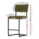 Artiss 2x Bar Stools Velvet Chairs Green - RnR Galore