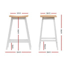 Artiss 2x Bar Stools Wooden Chairs Oak - RnR Galore