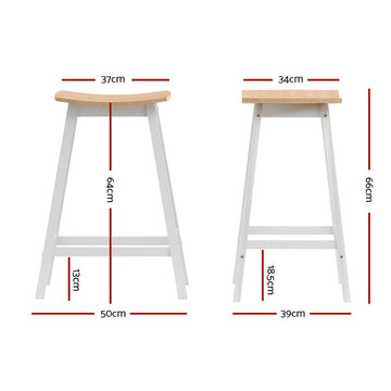 Artiss 2x Bar Stools Wooden Chairs Oak - RnR Galore