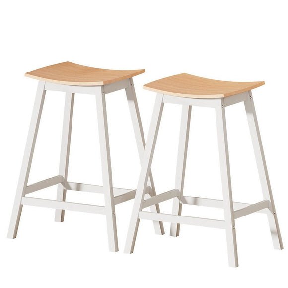 Artiss 2x Bar Stools Wooden Chairs Oak - RnR Galore