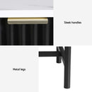 Artiss 2x Bedside Table 2 Drawers - Black - RnR Galore