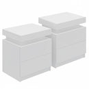 Artiss 2X Bedside Table 2 Drawers Lift - up Storage White - RnR Galore
